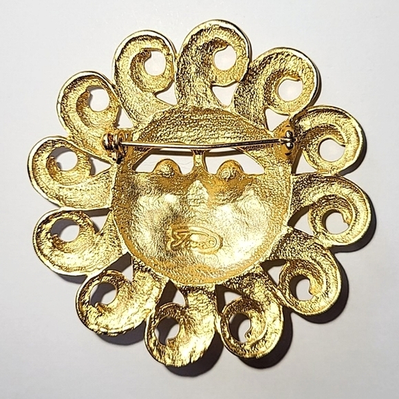 TANA SUN BROOCH - RHINESTONE EYES - Picture 3 of 6